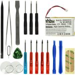 VHBW Akku Ersatz für Garmin 361-00078-00 für Smartwatch Uhr Fitnessarmband (300mAh, 3,7V, Li-Polymer) + Werkzeug-Set