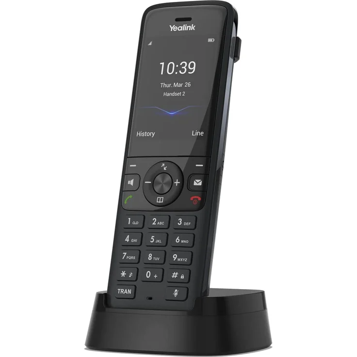 Yealink W78H - IP-Telefon - Kabelloses Mobilteil - Tisch/Bank - 50 m - 300 m, schwarz (1302023) – Bild 1