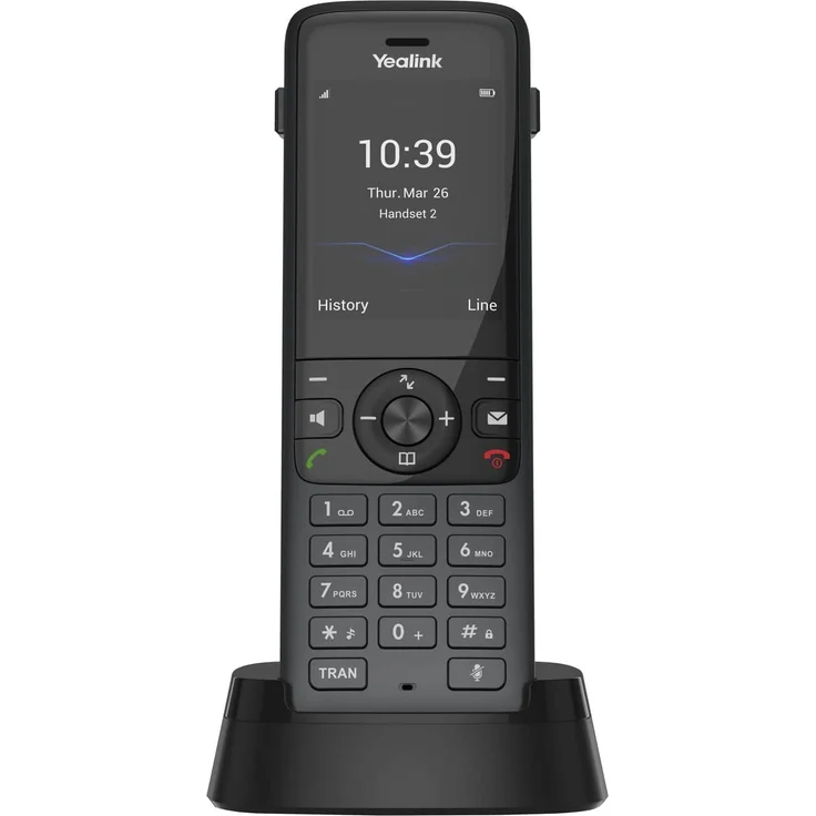 Yealink W78H - IP-Telefon - Kabelloses Mobilteil - Tisch/Bank - 50 m - 300 m, schwarz (1302023) – Bild 2