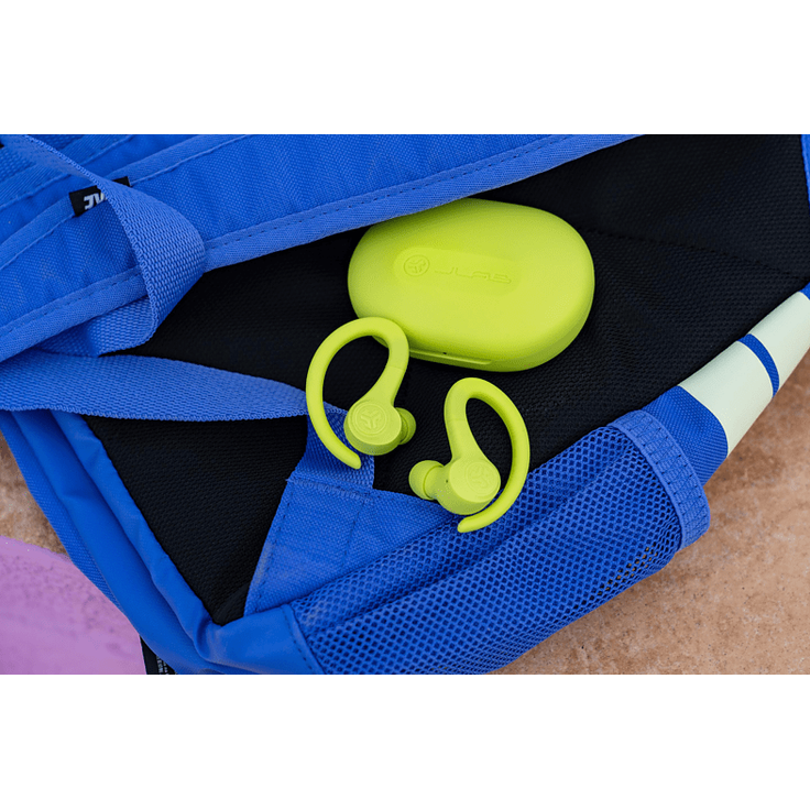 JLab Go Air Sport In-Ear-Kopfhörer mit Bluetooth, Mikrofon, Bedienelemente, neon gelb – Bild 7