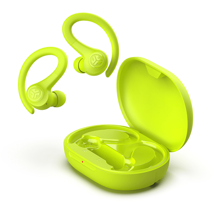 JLab Go Air Sport In-Ear-Kopfhörer mit Bluetooth, Mikrofon, Bedienelemente, neon gelb – Bild 2
