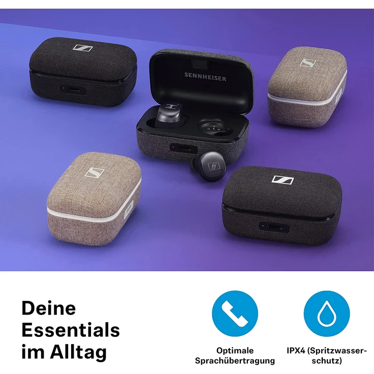 Sennheiser Momentum True Wireless 3 In-Ear-Kopfhörer mit Bluetooth, Mikrofon und Bedienleiste, graphit – Bild 6