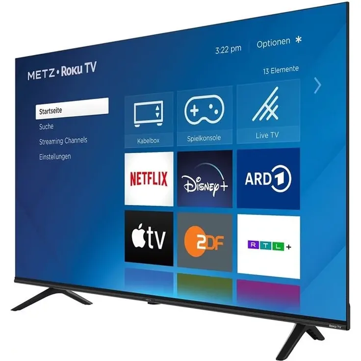 Metz blue 55MUD6001Z 139 cm (55 Zoll) LED Smart TV (Ultra HD, HDR10, HDR, HLG, Direct LED) HD-Triple-Tuner (Sat, Antenne, Kabel) Energieklasse F (DE-Modell) – Bild 3