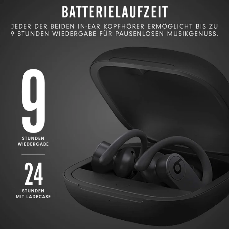 Beats Powerbeats Pro In-Ear-Kopfhörer mit Bluetooth, Mikrofon, Touch-Bedienfeld, Auto-Pairing, schwarz – Bild 5