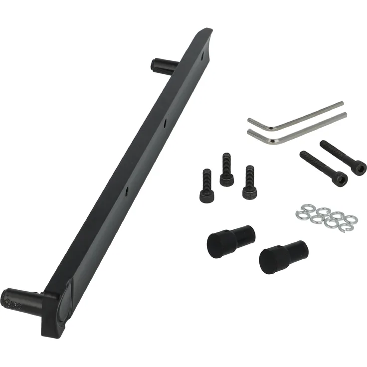 VHBW Batteriehalter kompatibel mit Segway Ninebot E22D, E22E E-Roller, E-Scooter - Halterung mit Schrauben, Aluminiumlegierung, Schwarz, Silber