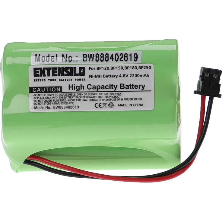 EXTENSILO Akku kompatibel mit Uniden Bearcat UBC120XLT, UBC180XLT, UBC220XLT, UBC280XLT Funkgerät, Walkie Talkie (2200mAh, 4,8V, NiMH)