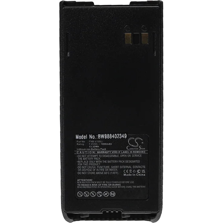 VHBW Akku kompatibel mit Standard Horizon HX280, HX280E, HX280S, HX380 Funkgerät, Walkie Talkie (1800mAh, 7,4V, Li-Ion)