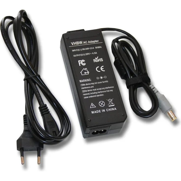 VHBW Netzteil kompatibel mit Lenovo ThinkPad B590, L330, L410, L412, L420, L421, L430, L510, L512, L520 Notebook, 90 W