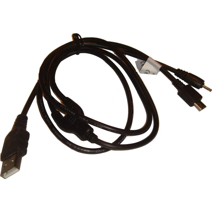 VHBW USB Datenkabel kompatibel mit Nokia X3, N96 Handy - schwarz