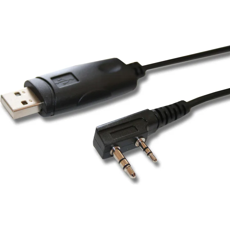 VHBW USB Programmierkabel kompatibel mit Puxing PX-328, PX-666, PX-777, PX-777 PLUS, PX-888 Funkgerät schwarz