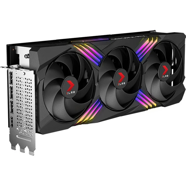 PNY GeForce RTX 4080 - 16GB GDDR6X, 2550 MHz Boost, 3x Axial-Lüfter (100 mm), HDMI, DisplayPort, 320W (VCG408016TFXXPB1-O) – Bild 7