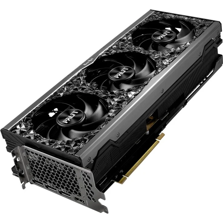 Palit GeForce RTX 4080 - 16GB GDDR6X, 2505 MHz Boost, 3x Axial-Lüfter (100 mm), HDMI, DisplayPort, 320W (NED4080019T2-1030G) – Bild 2