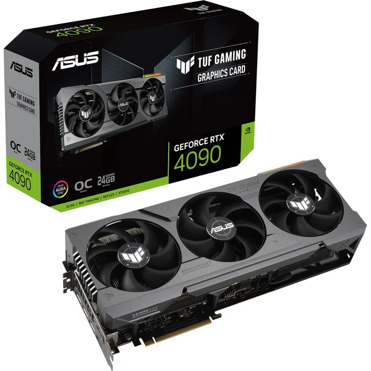 Asus GeForce RTX 4090 - 24GB GDDR6X, 2595 MHz Boost, 3x Axial-Lüfter (110 mm), HDMI, DisplayPort, 450W (90YV0IE0-M0NA00) – Bild 1