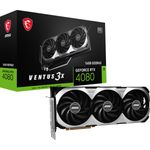 MSI GeForce RTX 4080 - 16GB GDDR6X, 2550 MHz Boost, 3x Axial-Lüfter (90 mm), HDMI, DisplayPort, 320W (V511-009R)