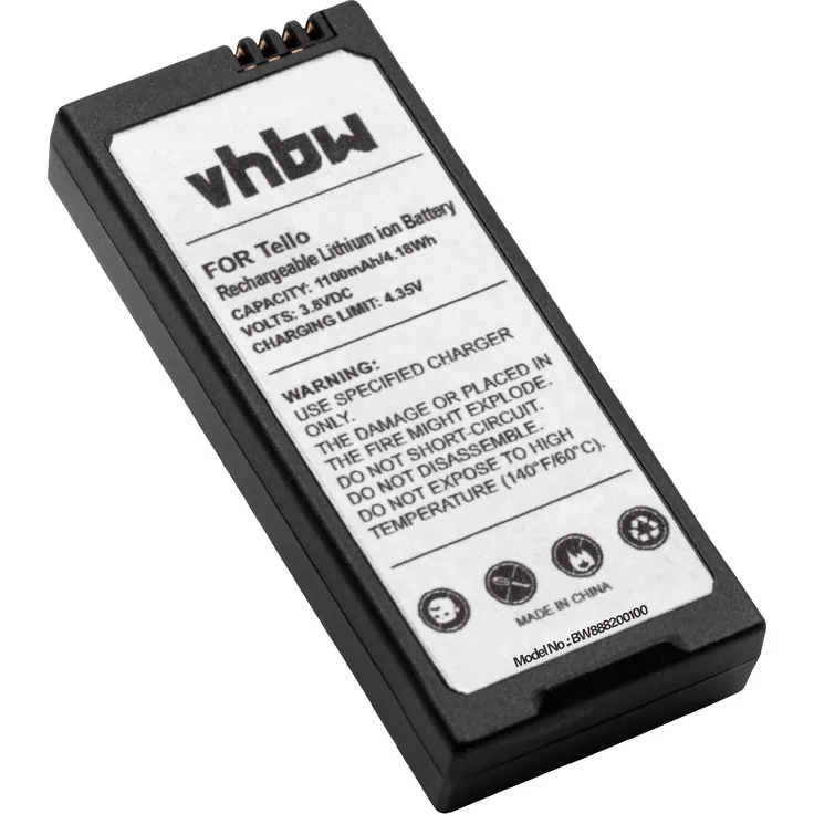 vhbw Akku Ersatz für DJI 198790 für Drohne Multicopter Quadrocopter (1100mAh, 3,8V, Li-Ion)