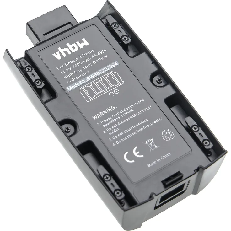 vhbw Akku kompatibel mit Parrot Bebop 2 Drohne Multicopter Quadrocopter (4000mAh, 11,1V, Li-Polymer)