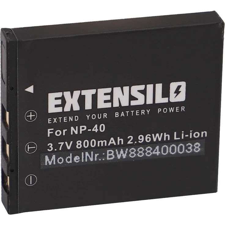 EXTENSILO 1x Akku Ersatz für Fuji / Fujifilm NP-40, NP-40N für Kamera (800mAh, 3,7V, Li-Ion) 