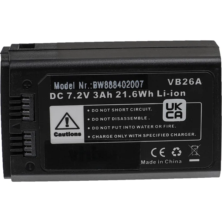 vhbw Akku Ersatz für Godox VB26, VB26A für Blitzgerät, Kamera-Blitz (3000mAh, 7,2V, Li-Ion)