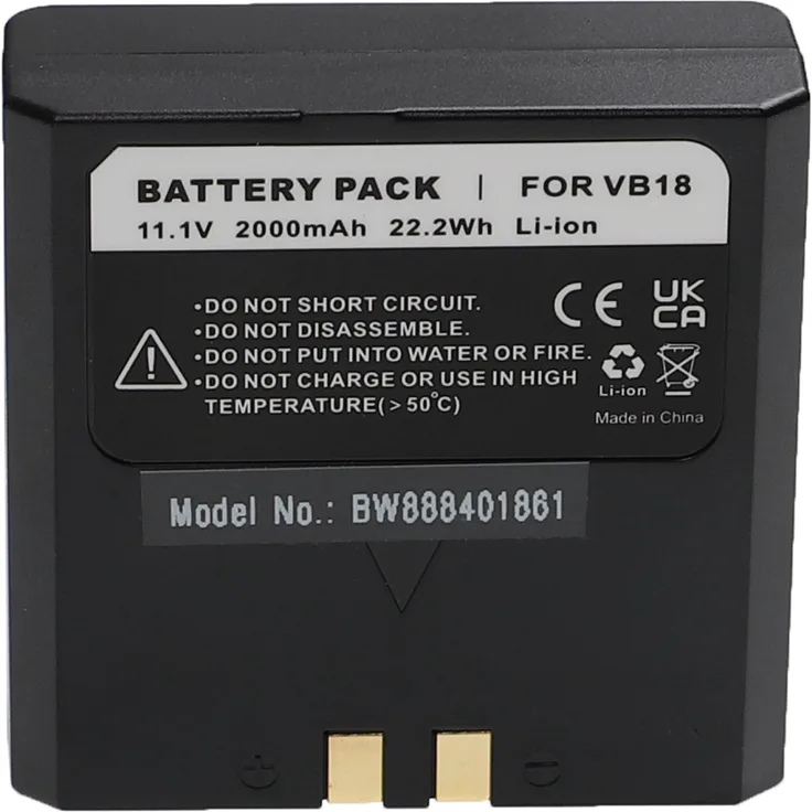 vhbw Akku kompatibel mit Godox Speedlight V850, V860 Blitzgerät, Kamera-Blitz (2000mAh, 11,1V, Li-Ion)