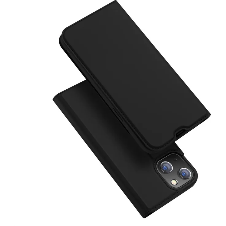 Buch Tasche "Dux Ducis" kompatibel mit iPhone 14 Handy Hülle Etui Brieftasche Schutzhülle mit Standfunktion, Kartenfach Schwarz