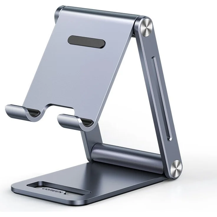 Ugreen Metall Aluminium faltbarer Handyhalter Smartphone Schreibtisch Halter grau – Bild 1