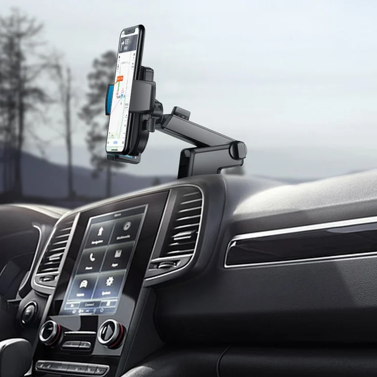 Joyroom KFZ Autohalterung mit versellbarem Arm Handy-Halterung kompatibel mit Armaturenbrett schwarz – Bild 2