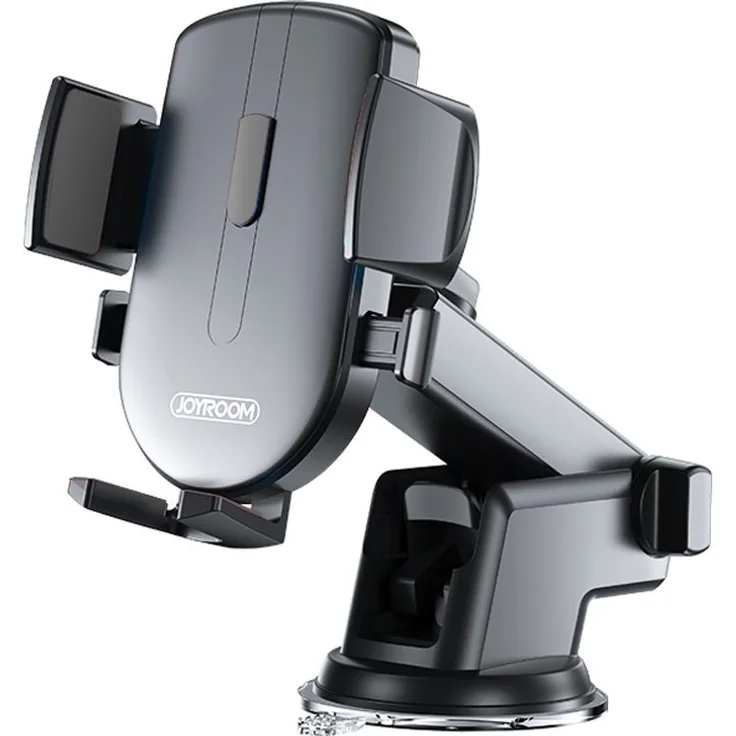 Joyroom KFZ Autohalterung mit versellbarem Arm Handy-Halterung kompatibel mit Armaturenbrett schwarz