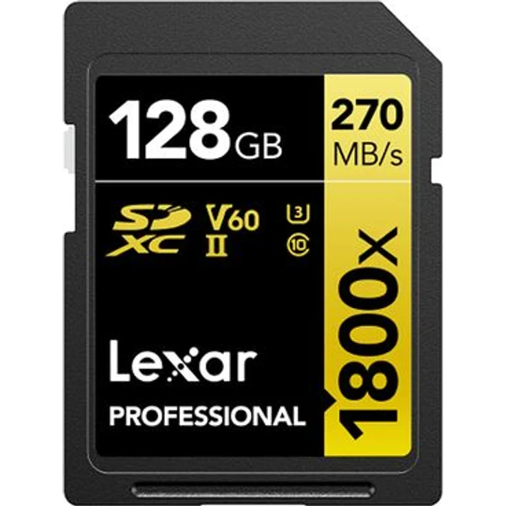 Lexar SDXC Professional UHS-II BL 1800x V60 gold 1er Pack 128 GB (50481280) – Bild 1