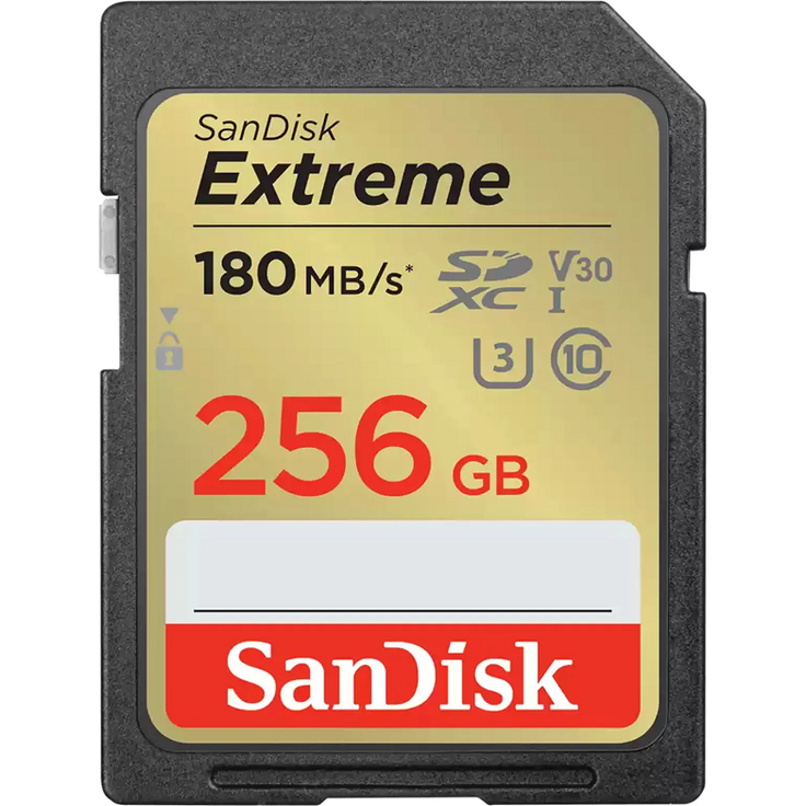 SanDisk Extreme Speicherkarte 256 GB SDXC Klasse 10 UHS-I 180 MB-s 130 MB-s (SDSDXVV-256G) – Bild 1