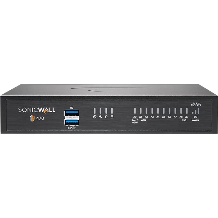 SonicWall TZ470 - Advanced Edition - Sicherheitsgerät - mit 1 Jahr TotalSecure - GigE, 2.5 GigE - Desktop