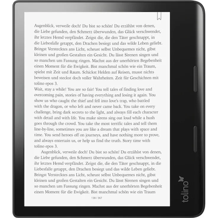 Tolino Epos 3 eBook-Reader, 32 GB, WLAN, schwarz