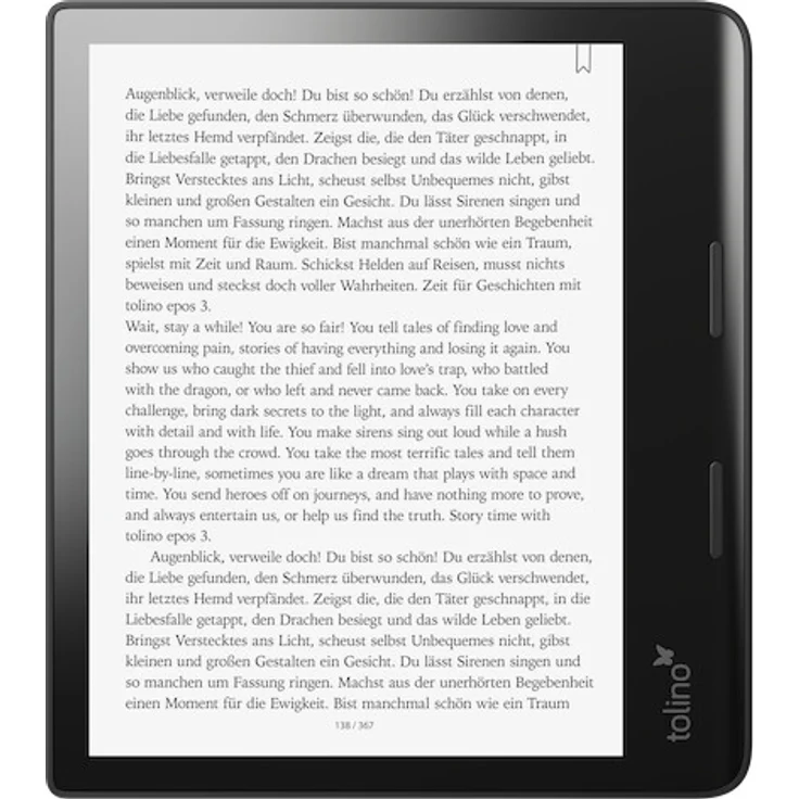 Tolino Epos 3 eBook-Reader, 32 GB, WLAN, schwarz – Bild 1