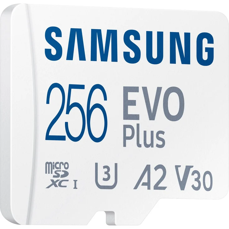 Samsung EVO Plus MB-MC256KA - Flash-Speicherkarte (microSDXC-an-SD-Adapter inbegriffen) - 256 GB - A2 - Video Class V30 - UHS-I U3 - Class10 - microSDXC UHS-I - weiß (MB-MC256KA/EU) – Bild 5