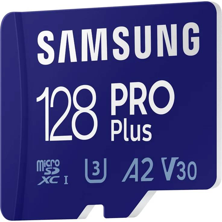 Samsung PRO Plus MB-MD128KA - Flash-Speicherkarte (microSDXC-an-SD-Adapter inbegriffen) - 128 GB - A2 - Video Class V30 - UHS-I U3 - Class10 - microSDXC UHS-I - Blau (MB-MD128KA/EU) – Bild 5