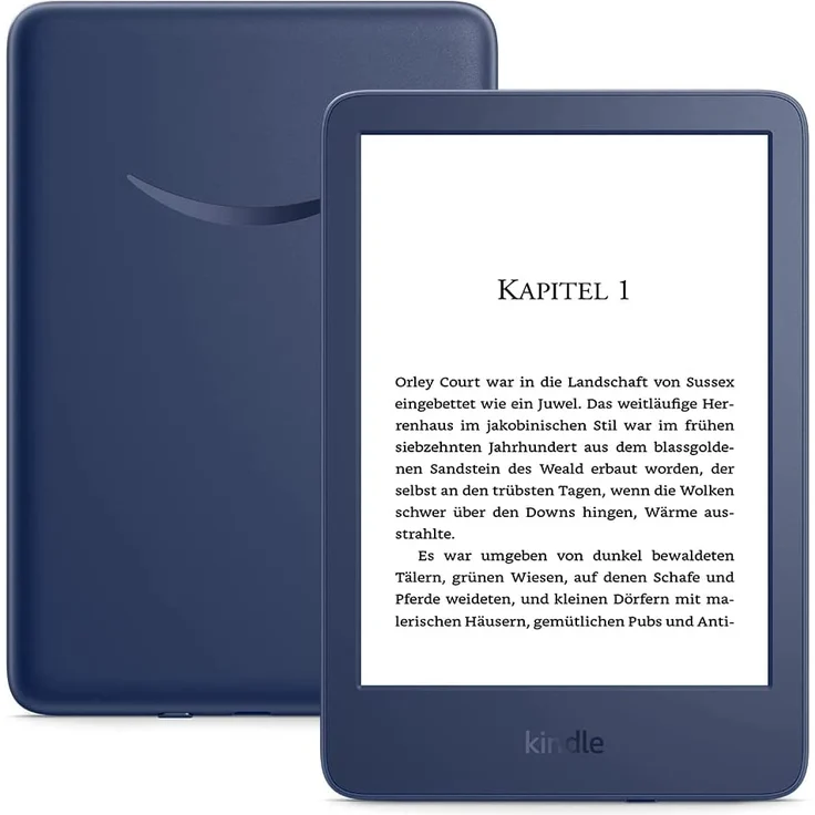 Amazon Kindle (2022) eReader, 6 Zoll, 300 ppi, 16 GB, mit Werbung, blau – Bild 1