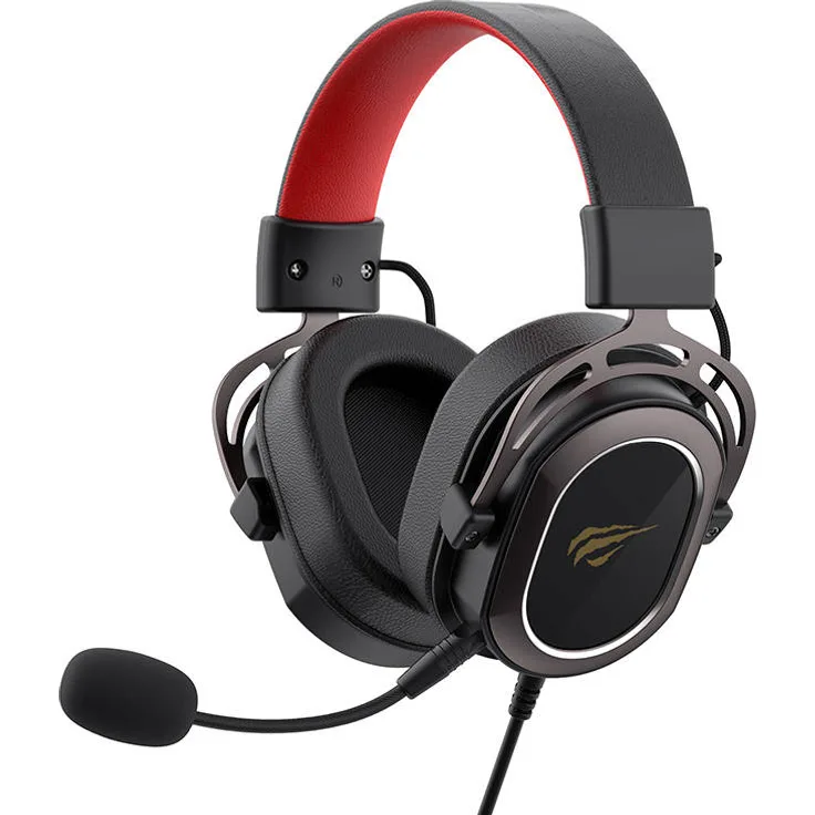 Havit H2008d Gaming-Headset mit Mikrofon, Gaming-Headset 3,5-mm-Klinkenstecker Gaming-Headset Schwarz