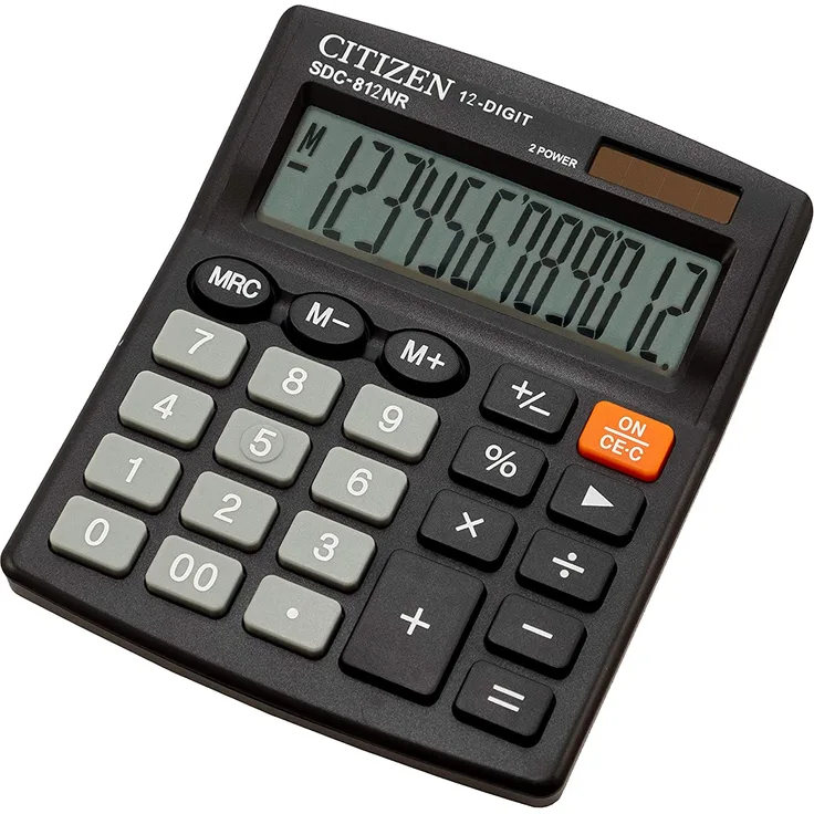 Citizen Tischrechner SDC-812NR 12stellig Schwarz (SDC-812NR)
