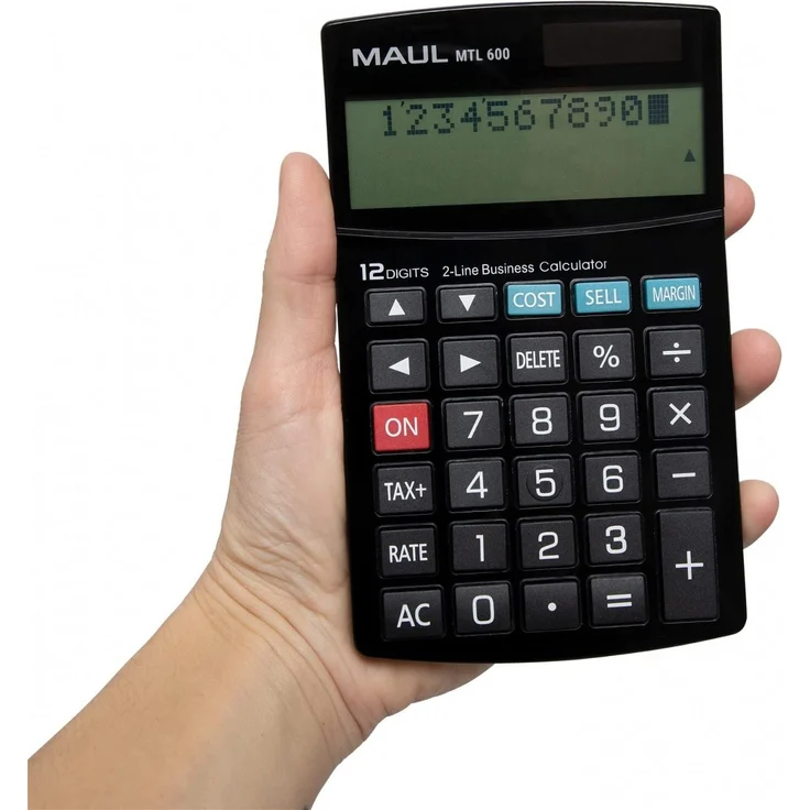MAUL Tischrechner MTL 600, 12-stellig, Schwarz – Bild 2