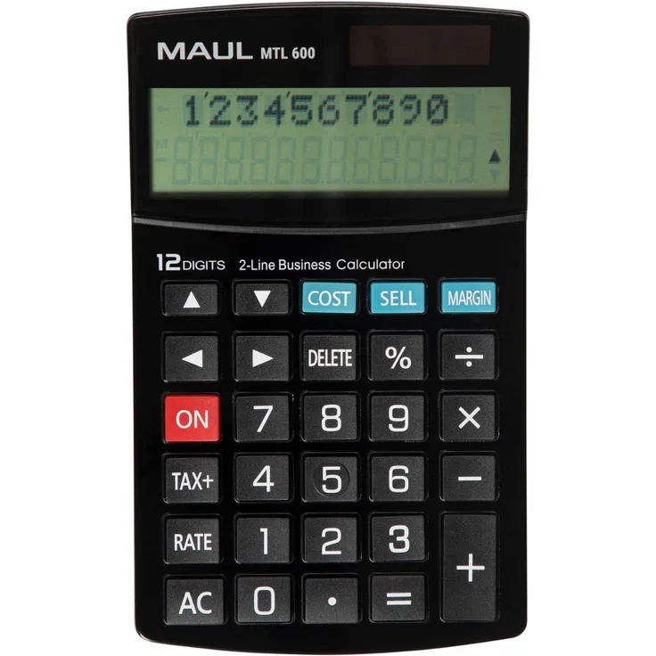 MAUL Tischrechner MTL 600, 12-stellig, Schwarz – Bild 1
