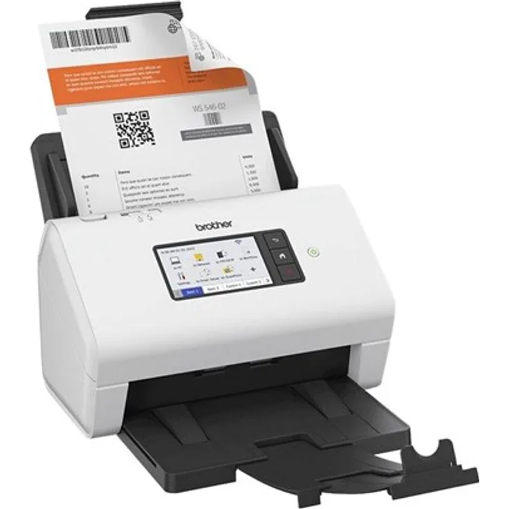 Brother ADS-4900W Dokumentenscanner, Dual CIS, Duplex, A4, 600 dpi x 600 dpi, bis zu 60 Seiten-Min. (einfarbig) - bis zu 60 Seiten-Min. (Farbe), automatischer Dokumenteneinzug (100 Blätter), bis zu 9000 Scanvorgänge-Tag, USB 3.0, LAN, Wi-Fi(n), USB 2.0 (Host)