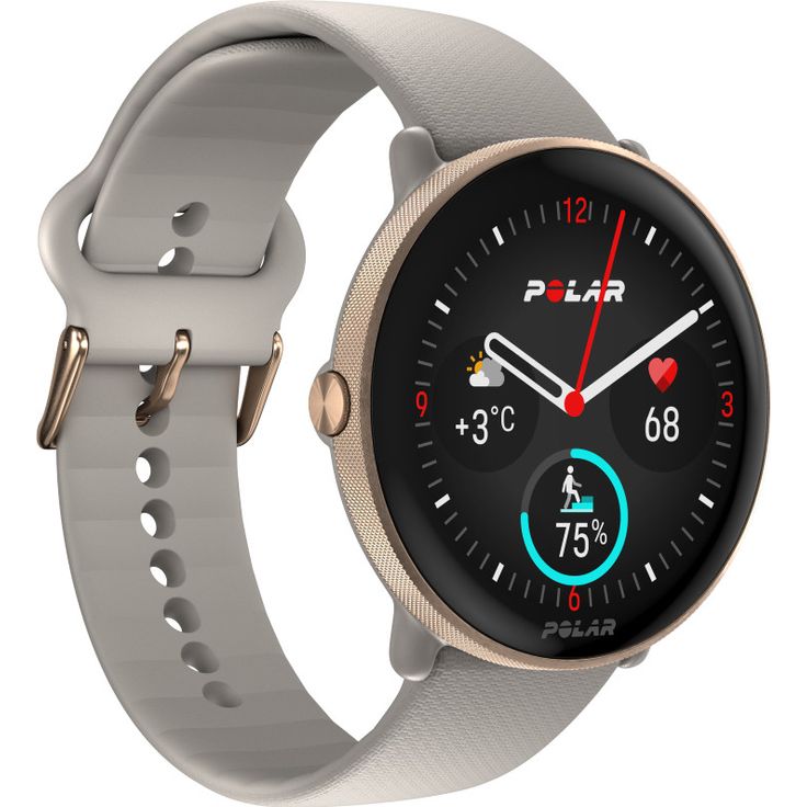 Polar Ignite 3 Smartwatch GPS, Unisex, 43mm, Kunststoffarmband, Greige Sand