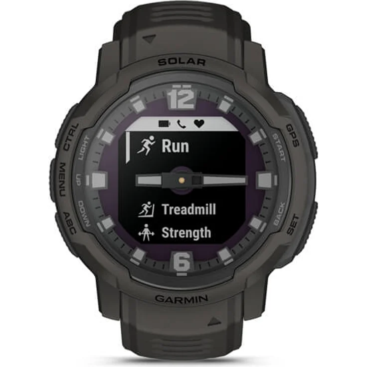 Garmin Instinct Crossover Solar Smartwatch GPS, Herren, 45mm, Silikonarmband, Graphite – Bild 4