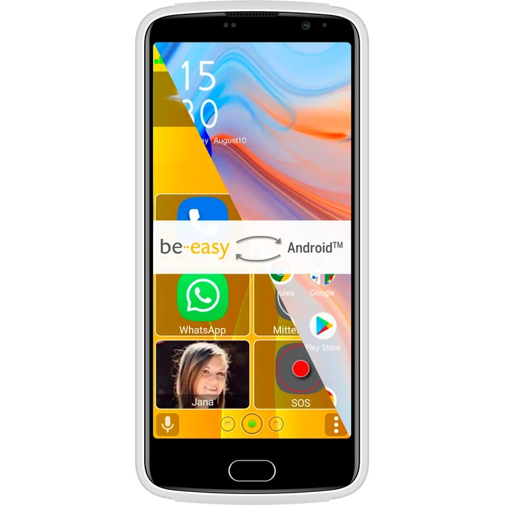 Beafon M7 Lite Premium Senioren-Smartphone IPS-Display, 32GB interner Speicher, 3GB RAM, Android 11, Weiß – Bild 1