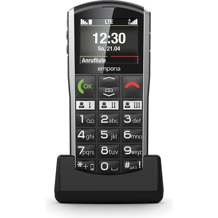 Emporia SIMPLICITY V27 4G Seniorenhandy Farbdisplay, 128GB interner Speicher, Notruf-Taste, schwarz – Bild 4