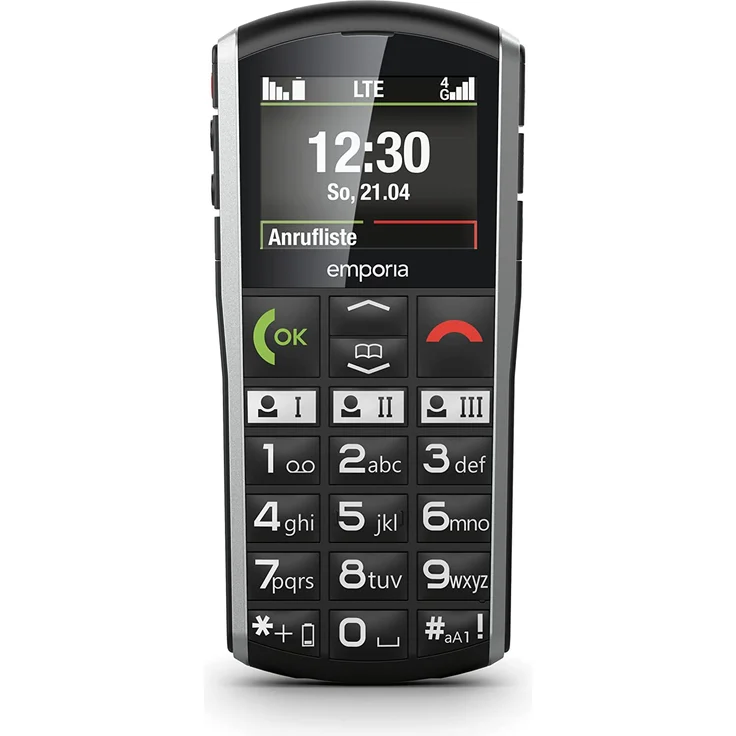 Emporia SIMPLICITY V27 4G Seniorenhandy Farbdisplay, 128GB interner Speicher, Notruf-Taste, schwarz – Bild 2