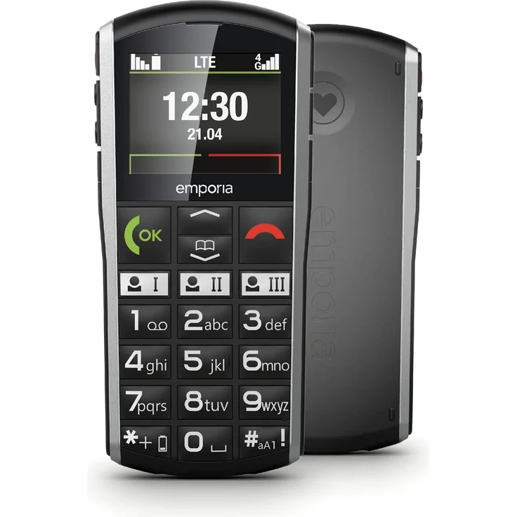 Emporia SIMPLICITY V27 4G Seniorenhandy Farbdisplay, 128GB interner Speicher, Notruf-Taste, schwarz – Bild 1