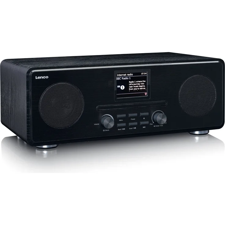Lenco DIR-261BK Internetradio DAB+ FM-Radio CD MP3 Bluetooth, schwarz
