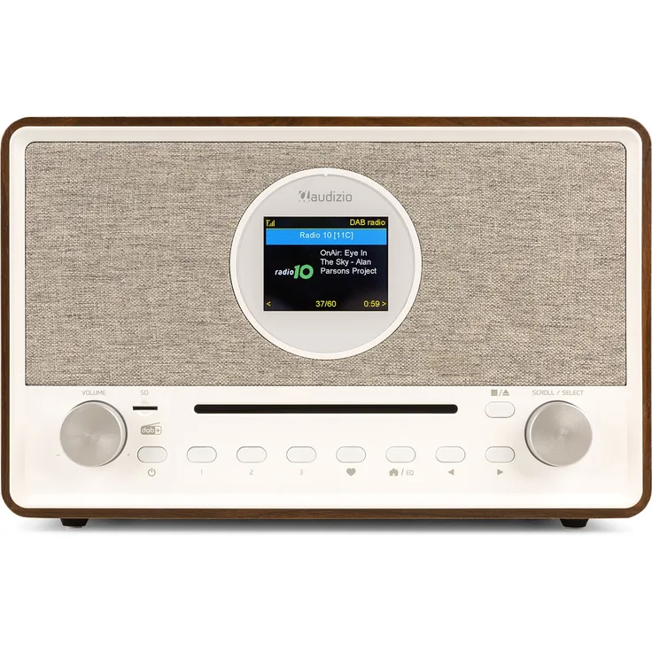 Audizio Lucca Internetradio mit DAB+ und CD-Spieler, Holz