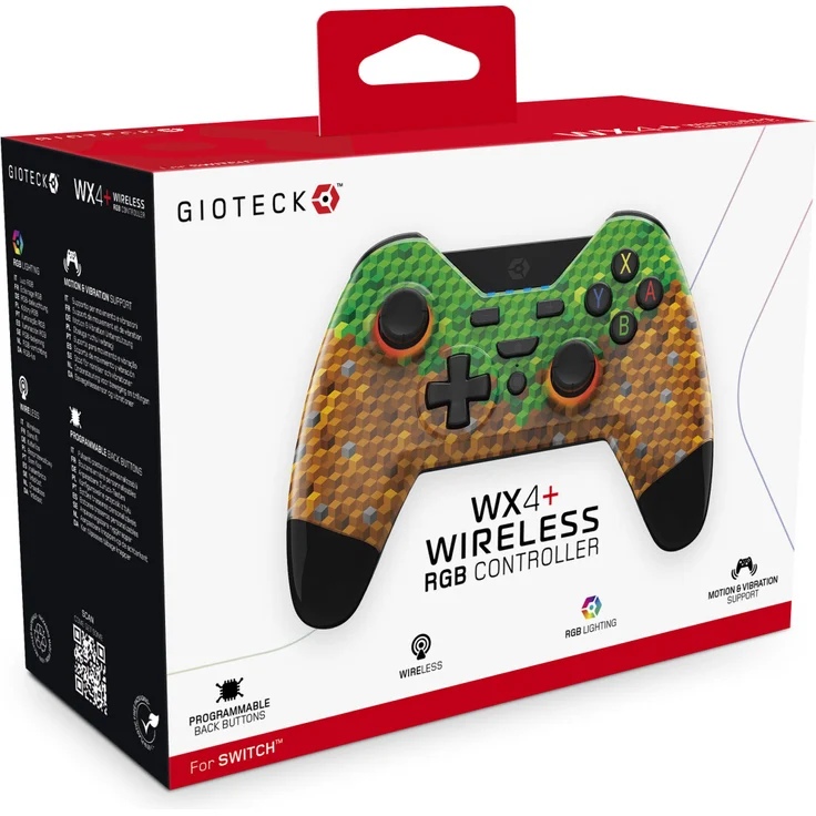 Gioteck Nintendo Switch WX4+ Wireless RGB Controller - Minecraft (Switch) – Bild 3