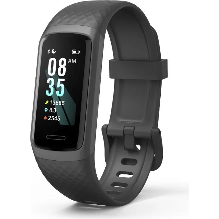 Hama Fit Track 3910 Fitness-Tracker GPS, Unisex, Einheitsgröße, Silikonarmband, Schwarz